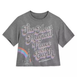 Disney Women's Shirt - ''The Most Magical Place On Earth'' Cropped Tee