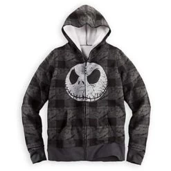 Disney Adult Sweatshirt Hoodie Jacket - Jack Skellington With Gray