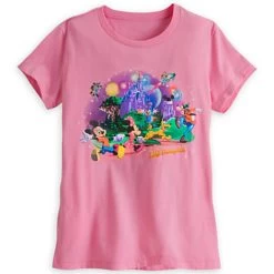 Disney Ladies Shirt - Storybook Mickey And Friends - Pink