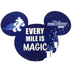 Disney Auto Magnet - RunDisney Every Mile Is Magic - 2015