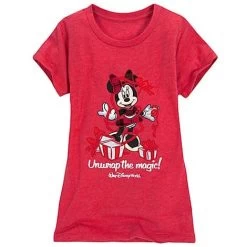 Disney Girls Shirt - Santa Minnie - Christmas Unwrap The Magic