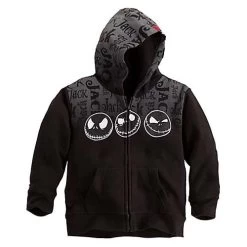 Disney Child Hoodie - Jack Skellington Faces - Fleece