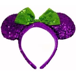 Disney Minnie Ears Headband - Halloween Purple And Green