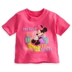 Disney Infant Shirt - Short Sleeve - My First Minnie Tee Blocks