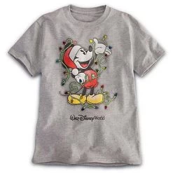 Disney Child Shirt - Santa Mickey Christmas Lights
