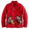 Disney Womens Jacket - Christmas Santa Mickey And Minnie Mouse