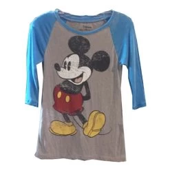 Disney WOMEN'S Shirt - Mickey Mouse Raglan Top