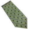 Disney Silk Tie - Mickey Mouse Silhouettes - Green With Stripes