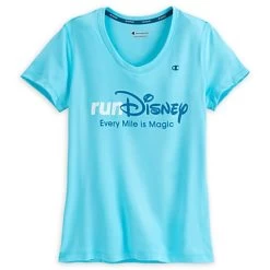 Disney LADIES Shirt - RunDisney V-neck By Champion