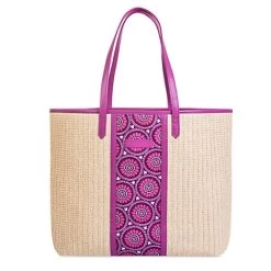 Disney Vera Bradley Bag - Plums Up - Straw Tote