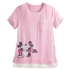 Disney LADIES Shirt - Mickey & Minnie Sweetheart Kiss Layered Tee