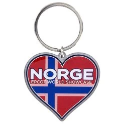 Disney Keychain - Epcot World Showcase - Norway Flag Heart