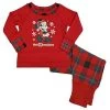 Disney Infant Toddler Holiday Pajamas - Santa Mickey Mouse Plaid - 6M