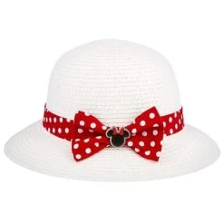 Disney Straw Hat - Minnie Polka Dot Band - Youth