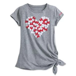 Disney Child Shirt - Minnie Mouse 3D Heart Tee For Girls