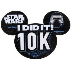 Disney Car Bumper Magnet - Star Wars Half Marathon 2017 - I Did It 10K