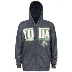 Disney ADULT Hoodie - Star Wars Yoda Zip Up Jacket