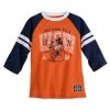 Disney Boys Shirt - Mickey Mouse - Orange And Blue Raglan