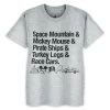 Disney Child Shirt - Favorite Icons - Turkey Legs And Race Cars