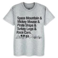 Disney Child Shirt - Favorite Icons - Turkey Legs And Race Cars