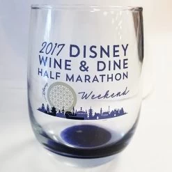 Disney Stemless Glass - RunDisney Wine And Dine Marathon Weekend 2017