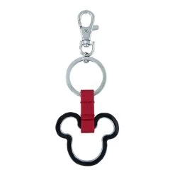 Disney Keychain - Black Metal Mickey Icon Outline