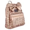 Disney Parks Loungefly Mini Backpack - Minnie Mouse - Rose Gold Sequin