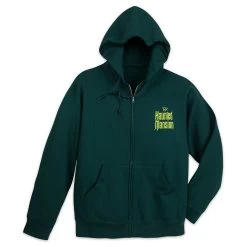 Disney Adult Hoodie - Haunted Mansion Zip Hoodie - Green