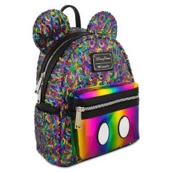Disney Parks Loungefly Mini Backpack - Rainbow Mickey Sequin
