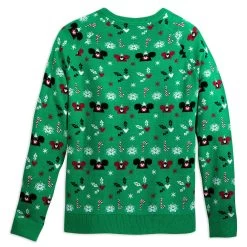 Disney Adult Ugly Sweater - Mickey Mouse Holiday Ear Hats Pullover - Green -Wonder Wear Shop 67968b