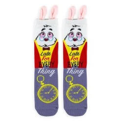 Disney Adult Socks - White Rabbit - Late For Everything