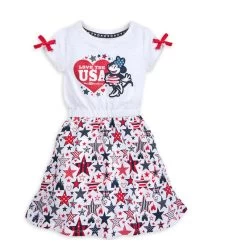 Disney Girls Dress - Americana Minnie Mouse