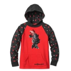 Disney Girls Hoodie Sweatshirt - Minnie Mouse - Reversible Sequins