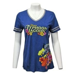 Disney Ladies Shirt - Typhoon Lagoon Stitch Ringer Tee