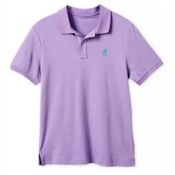 Disney Men's Shirt - Mickey Mouse - Pima Cotton Polo - Purple