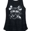 Disney Woman's Shirt - Mickey & Minnie Mouse Tank Top - Black