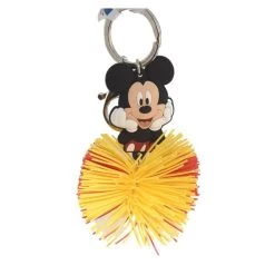 Disney Keychain - Mickey Mouse - Koosh Pom Pom Bag Clip