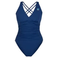 Disney Women's Swimsuit - Minnie Mouse Cross Back Swimsuit - Blue