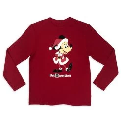 Disney Adult Shirt - Walt Disney World Santa Mickey Thermal