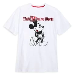 Disney Adult T Shirt - Black And White Plaid - Mickey Mouse