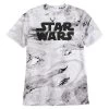 Disney Men's T - Shirt - Star Wars Logo - Marbled