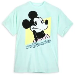 Disney Adult Shirt - Mickey Mouse Shrugging - Pastel