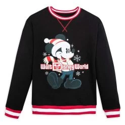 Disney Adult Sweatshirt - Disney World Santa Mickey Ringer