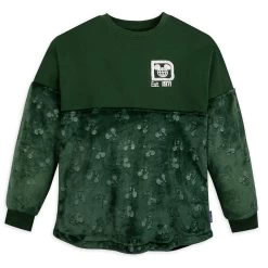 Disney Adult Spirit Jersey - Fuzzy Fleece Forest Green Mickey