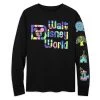 Disney Adult Shirt - Disney World Neon Retro Icons - Long Sleeve T-Shirt