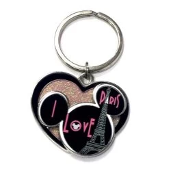 Disney Keychain Keyring - I Love Paris Mickey Mouse